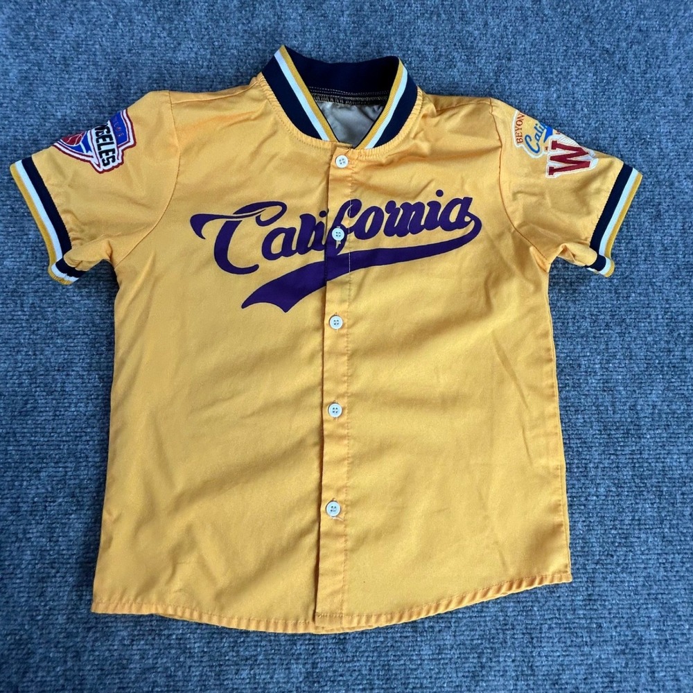 California Los Angeles Basketball Jersey Shirt Yellow Size 7-8Y sk230918353
